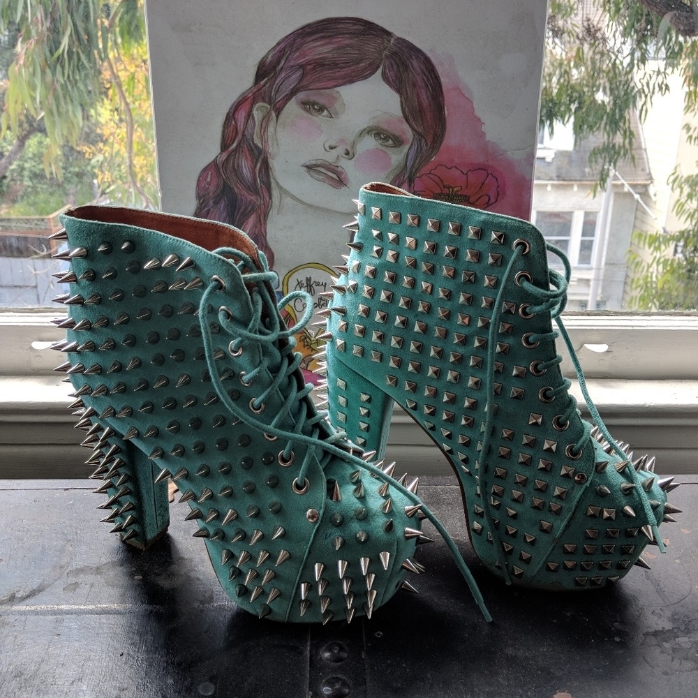 Jeffrey Campbell Turquoise Lita Spike size 7